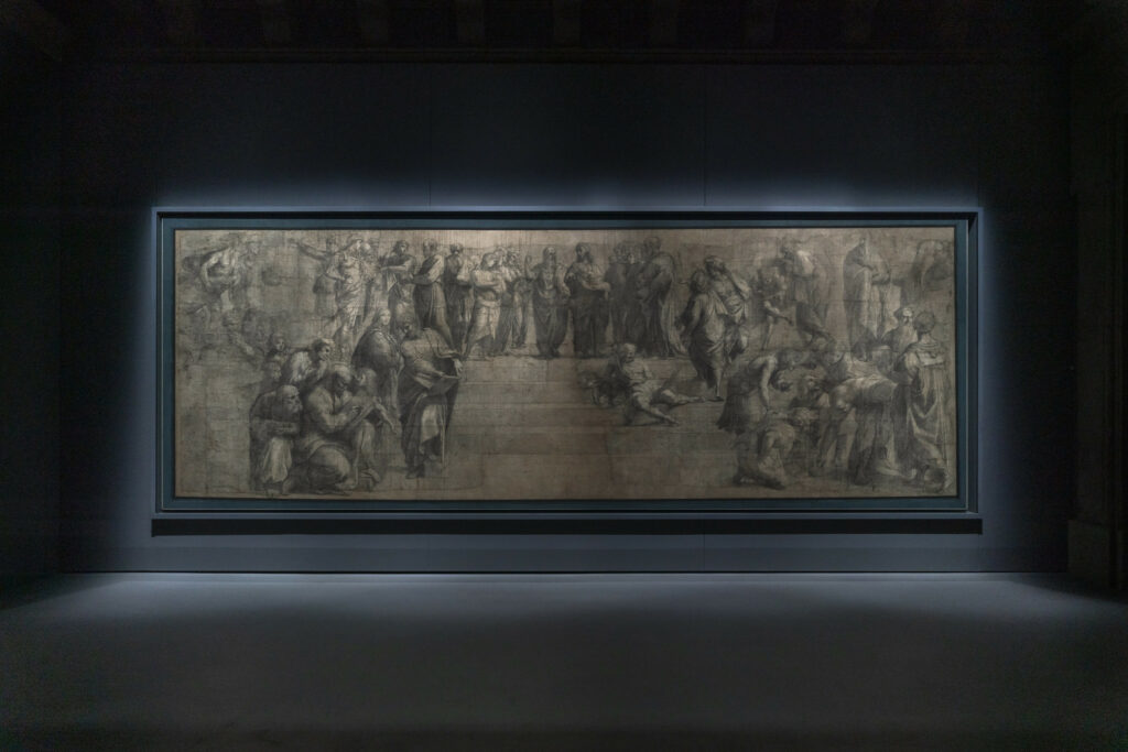 Dessin préparatoire de Raphaël à la Pinacothèque de Milan
